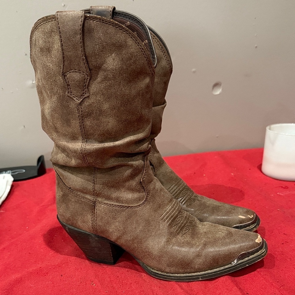Durango Brown Heeled Boots